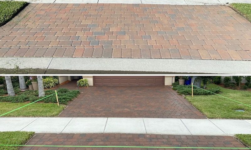 Paver Sealing Before and After